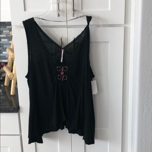 Free People Black Tank and  bralette new